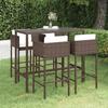 VidaXL Garden Bar Furniture 5pcs and Cushions Outdoor Furniture Patio Table and Chairs Garden Lounge Terrace 3094792