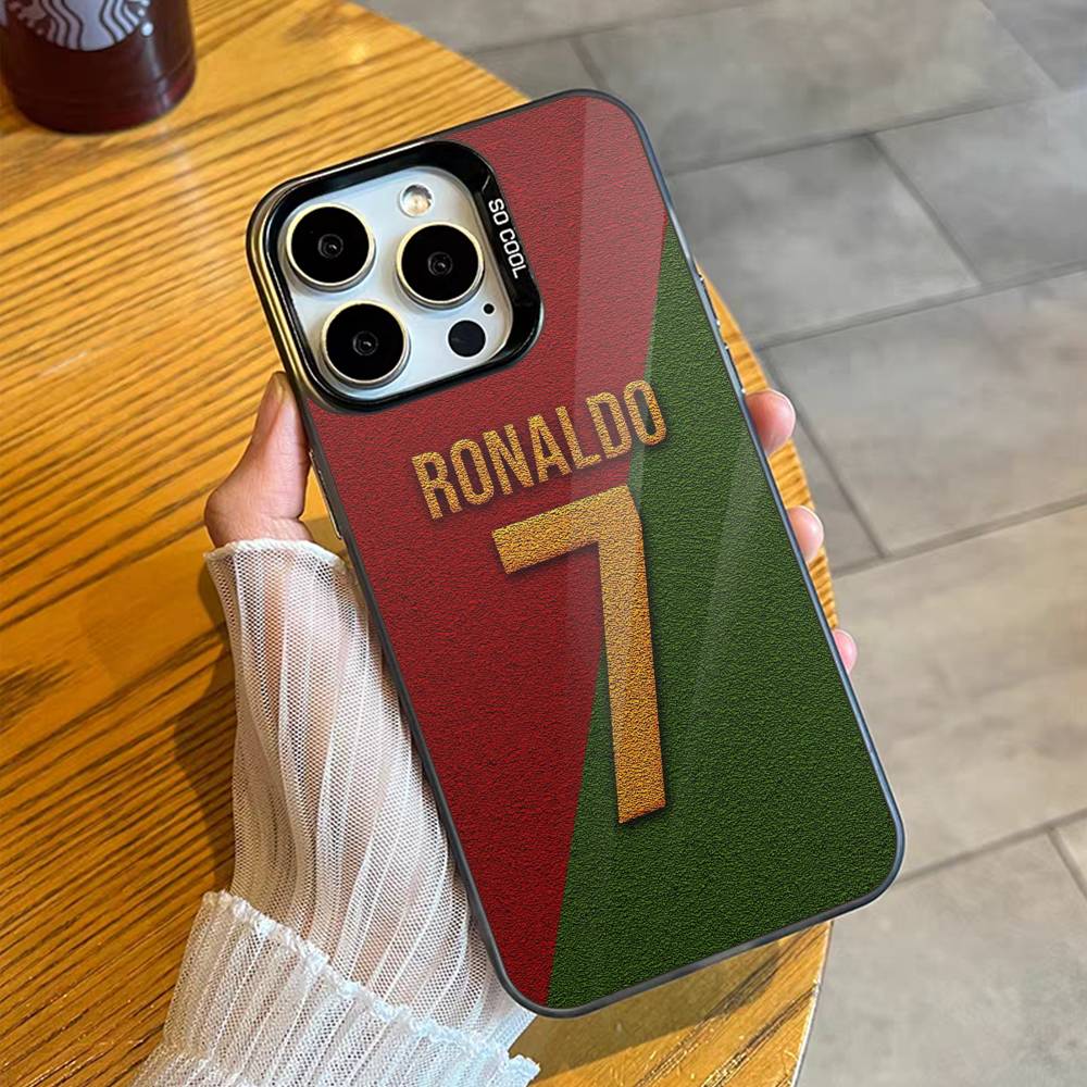 Футболист For C-Cr7 R-Ronaldo Чехол для телефона Для iPhone 16,15,14,13,12,17,Pro,MAX Черный Матовый Ударопрочный Чехол