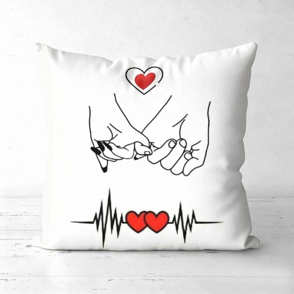 Hands Heart Love Design Throw Pillow Cushions Polyester pillowcase, sofa decorative cushion cov Headboard Pillow