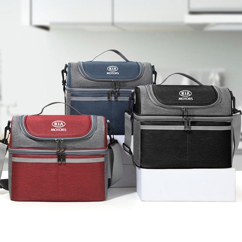 AAOD1 1pcs Reusable Insulated Thermal Bag Women Men Multifunctional Cooler and Warm Keeping Lunch Box For KIA Sportage Ceed Sorento K5