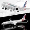 30 см Коллекционная модель самолета Американский B737 Литье под давлением Смола Модель самолета Игрушка Набор с подставкой Колеса для подарка на авиационную тематику или Декорации