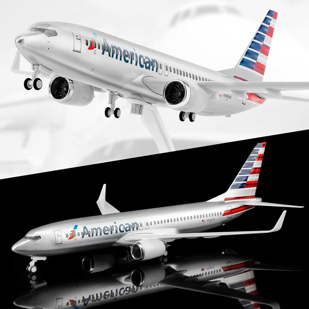30 см Коллекционная модель самолета Американский B737 Литье под давлением Смола Модель самолета Игрушка Набор с подставкой Колеса для подарка на авиационную тематику или Декорации