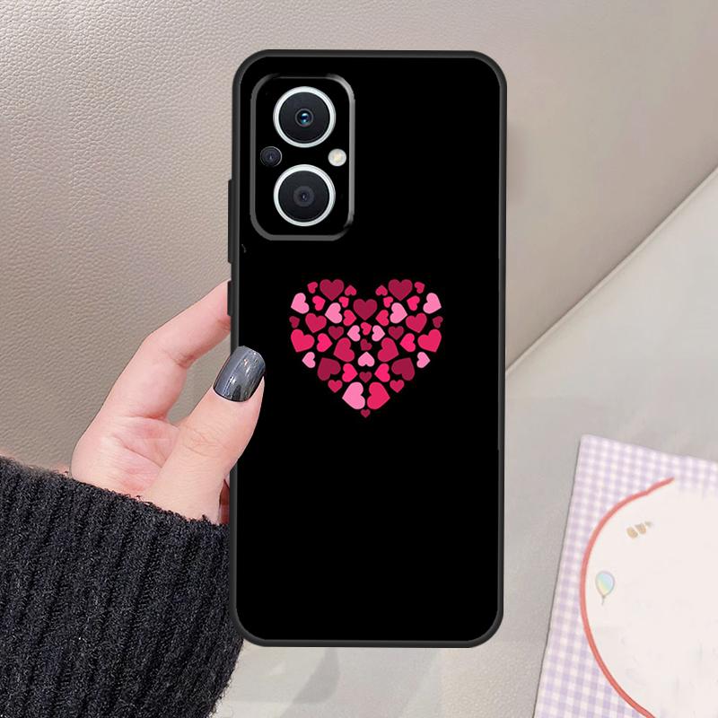 Милый Красивый Маленький Белый Сердечко Чехол Для OPPO Reno 12 F 11F 13F 14F 10 13 14 15 Pro 7 8 Lite OPPO Find X8 X6 X5 X9 Pro Чехол