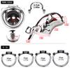 FRRK Metal Chastity Cage with Removable Silicone Urethral Catheter and Adjustable Binding Strap Anti-Drop Lock Sex Toy for Men