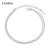 Lindon Zircon Bracelet Jewelry Geometric Bead Chain Link Bracelets Fashion Fine Wedding Gift for Girlfriend Women