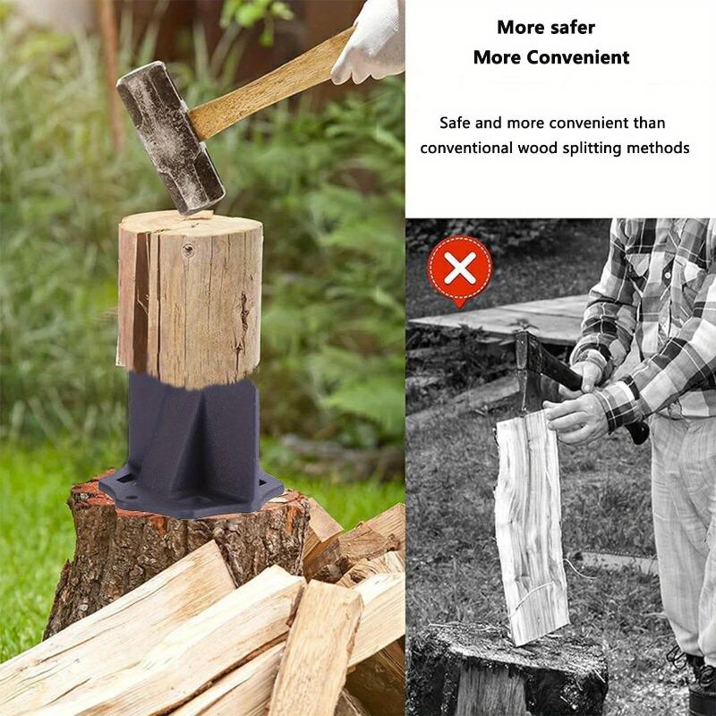 Mini Heavy Duty Manual Wood Splitter Small Durable Wood Splitter Wedge Black Divider Firewood Kindling Splitter Camping