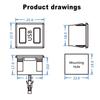 Двухслойное USB-гнездо типа Type-C с разъемом для кабеля, USB-розетка для зарядки и питания электроники