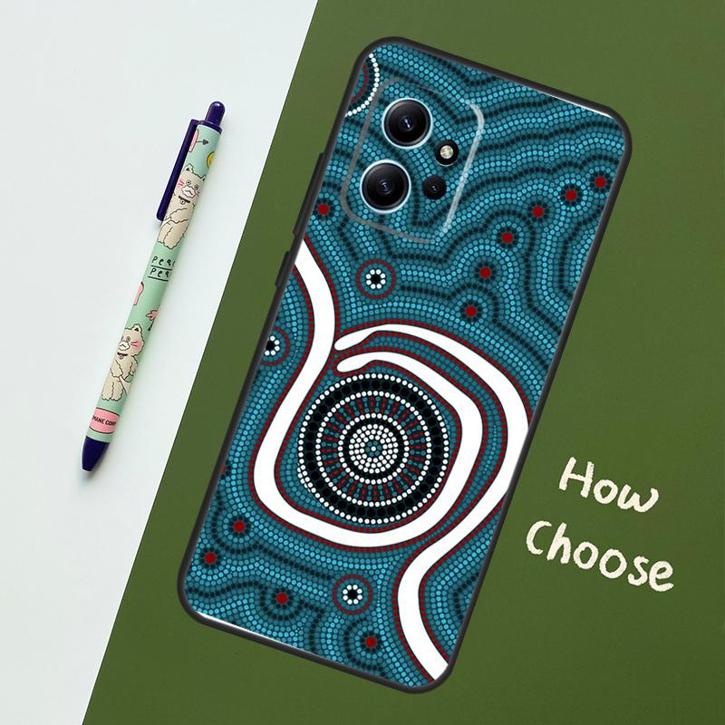 Чехол с принтом aboriginal art для Xiaomi Redmi Note 14 10 11 12 13 15 Pro Plus Чехол для Redmi 15 13C 12C 10C 14C 15C