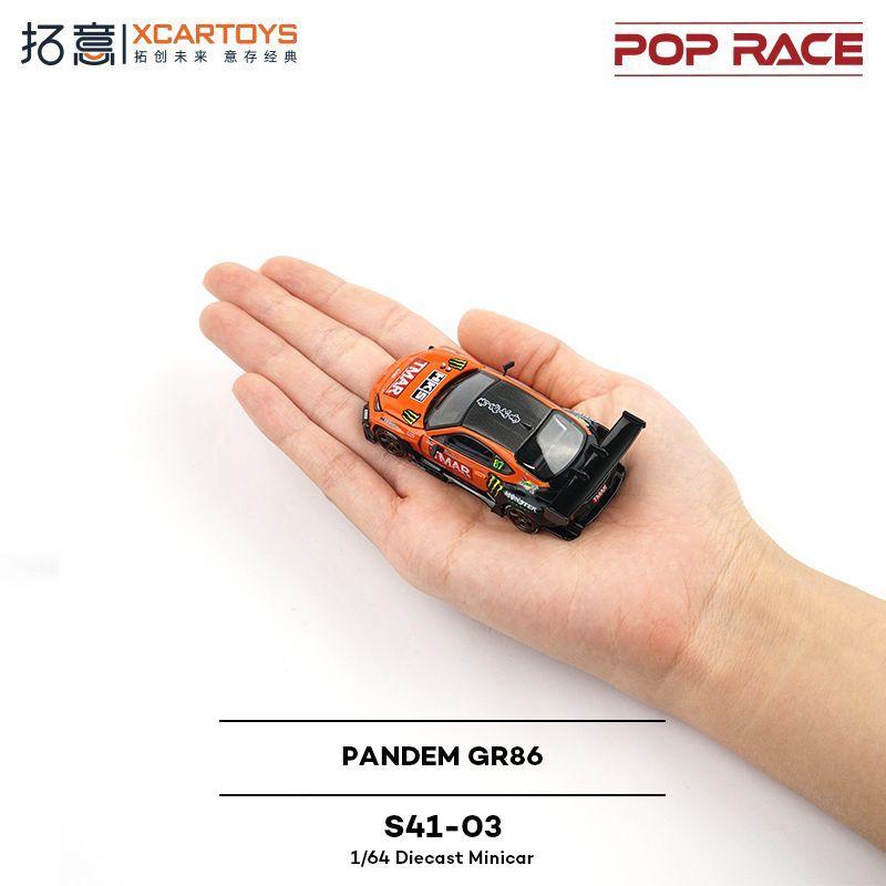 POP RACE 1/64 Simulation Toyota Supercar Collection Ornament PANDEM GR 86 Racing Model Toy Gift