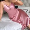 Summer Plus-size Sexy Dress, Loose Casual Home Wear, Thin Fashionable and Simple Home Sleeping Dress