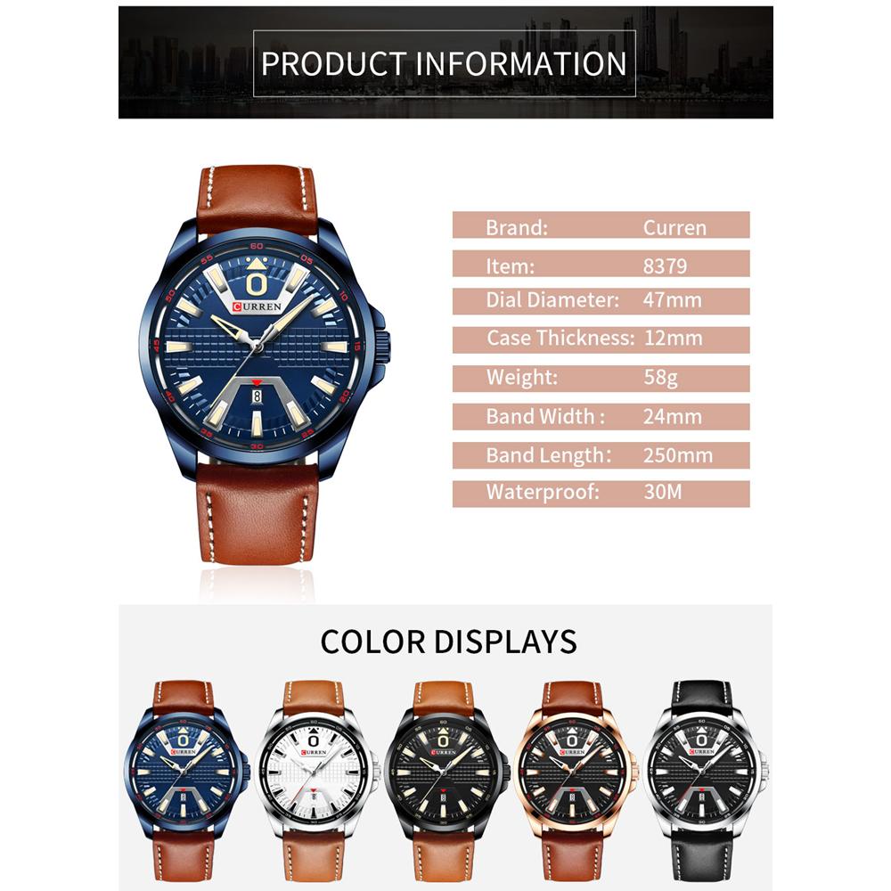 CURREN Креативные часы, мужские модные роскошные часы, бренд CURREN, кожаные кварцевые деловые наручные часы с автоматической датой, Relogio Masculino