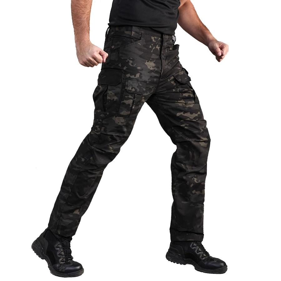 Военные тактические брюки мужские водонепроницаемые камуфляжные уличные походные армейские армейские брюки повседневные легкие рабочие брюки-карго с 8 карманами