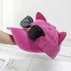 Casual Men and Women Cute Cat Ear Hat Fashion Cotton Pilot Hat with Sunglasses Hat Sport Hat Glasses Cap