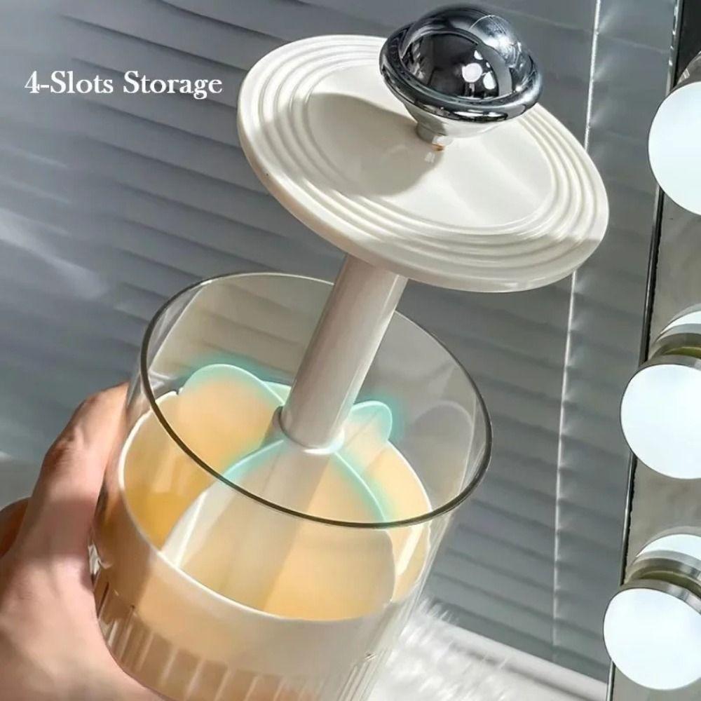 with Lid Automatic Lifting Makeup Brushes Holder Plastic Cosmetic Brushes Storage Box  Home