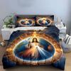 Sacred Divine Symbolic Three-Piece Set  kid's and adults' bedroom decor, Exquisite three-piece bedding set gift