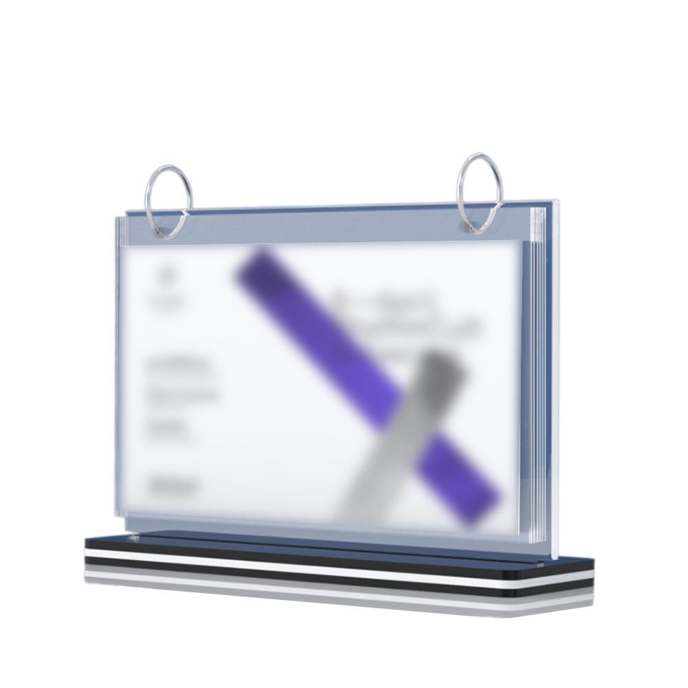 Clear PVC Poster Holder Sturdy Base Pageable Folder Convenient Menu Display Stand Restaurant