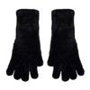 TUDE ВОЛОСАТЫЕ ПЕРЧАТКИ С ОТВЕРСТИЯМИ ДЛЯ ПАЛЬЦЕВ ЧЕРНЫЕ