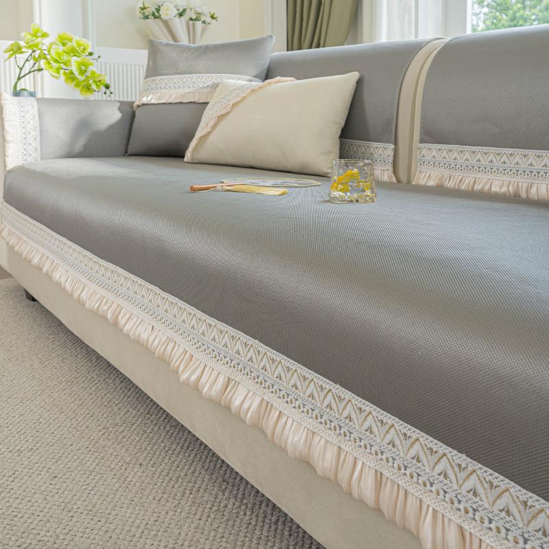 Ice Silk Sofa Cushion Summer Mat Seat Cushion Non-Slip New Cover Cloth Mat Summer Sofa Cushion