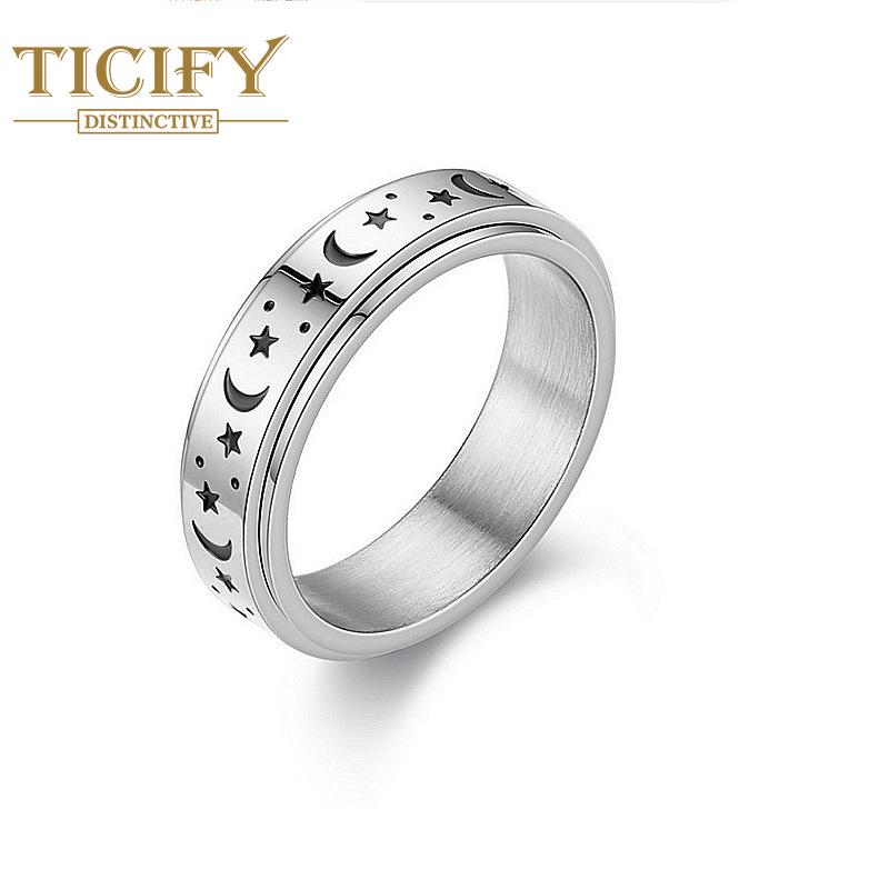 Xingyue Xiang сопровождаемое титановое стальное кольцо для пары женское анти-тревожное декомпрессионное вращающееся кольцо