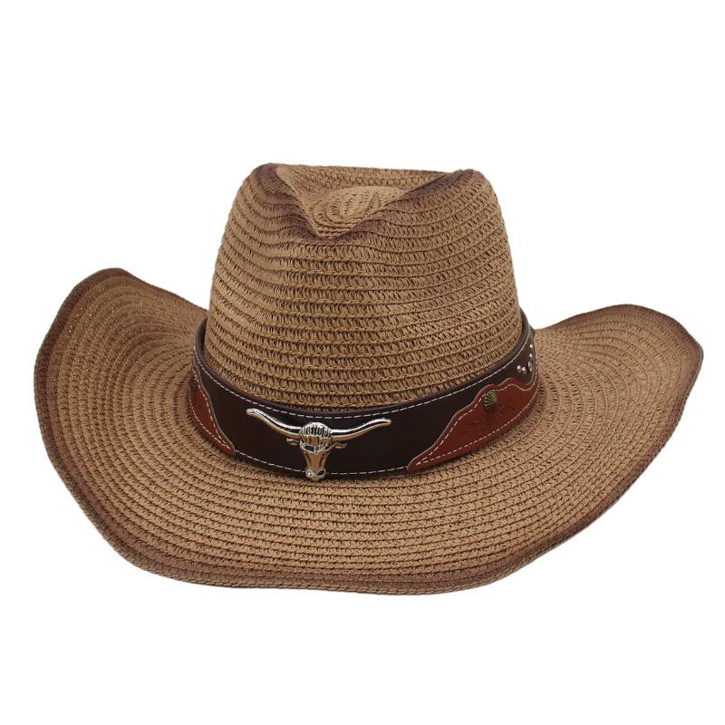 Весенне-летний богемный западный ковбойский соломенный головной убор трансграничная внешняя торговля складной ветрозащитная веревка тибетский тибетский цилиндр