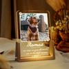 Персонализированная фоторамка для собаки со светодиодной подсветкой, мультифото-плакетка, уникальный мемориальный декор для увековечивания жизненного пути вашей собаки