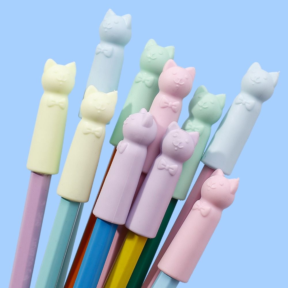 10 шт. 2 в 1 Защитный колпачок для грифеля карандаша Корректирующая канцелярская ручка Защита верхушки Подарок для студентов