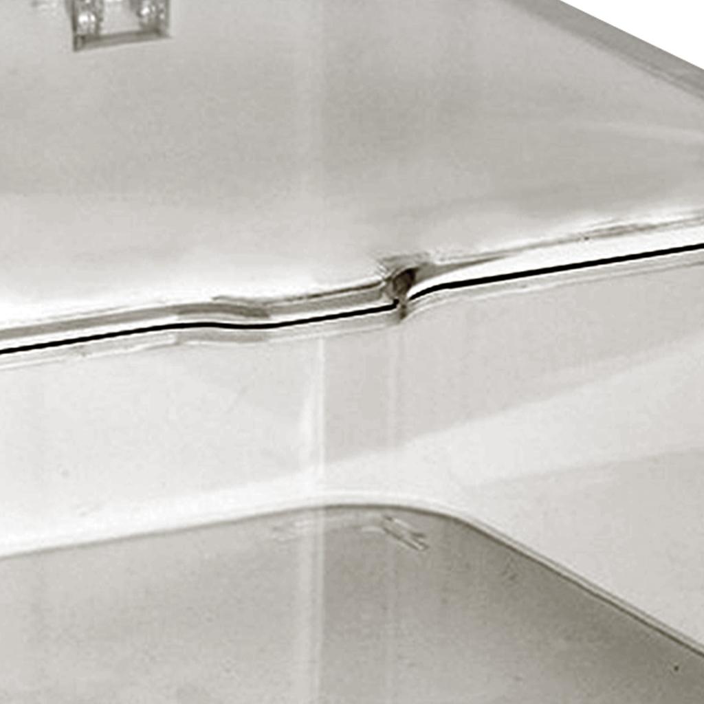 Desk Storage Box Plastic Large Capacity Dustproof Multi Functional Phone Case Storage Holder with Lid Light Gray