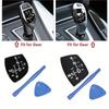 1pcs Car Shift Knob Panel Gear Button Cover Sticker For BMW 1 2 3 5 Series X3 X4 X5 X6 F30 F10 F32 F25 F15 F16 Without M Emblem