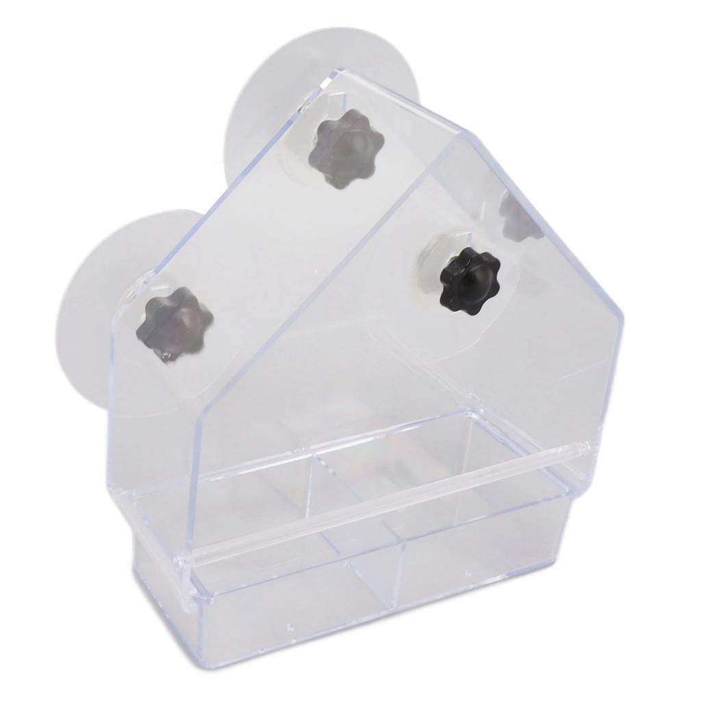 Кормушка для птиц на окно, съемный лоток, прозрачная, прочная, легкая, с 3 крепкими