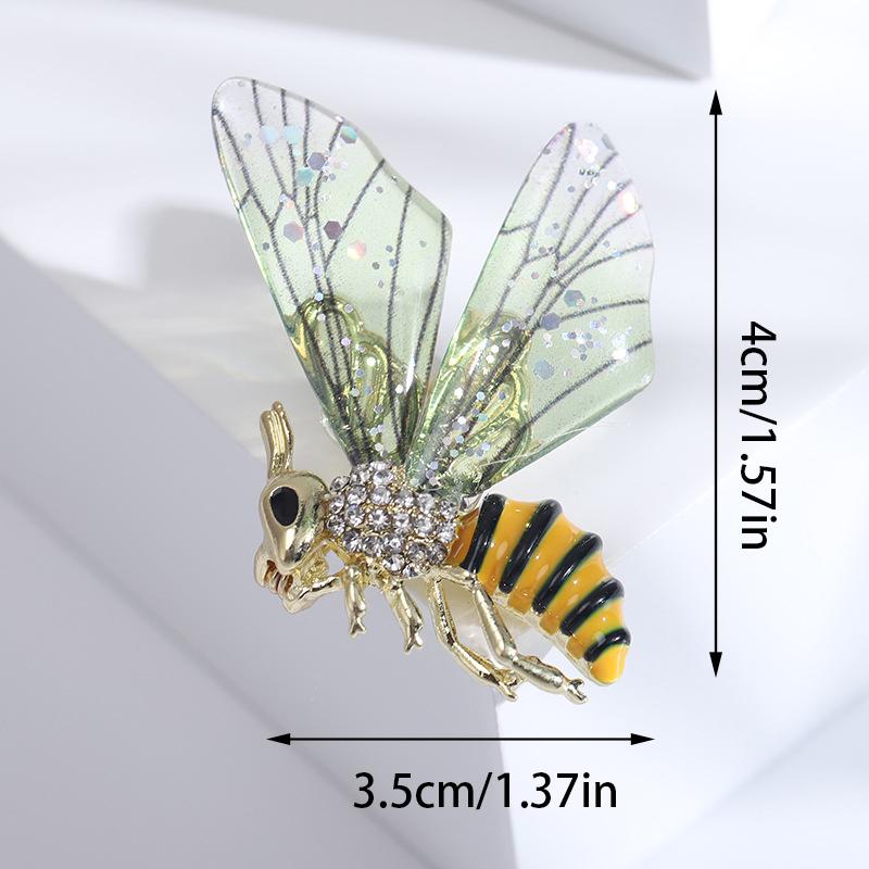 Брошь-бабочка-стрекоза-пчела, насекомое, эмаль, жемчуг, кристалл и стразы, корсажные броши
