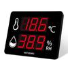 HATUSOKU Professional Large Screen Digital with Calibration and LED Thermometer/Hygrometer Alarm, Function, (Emoji Display)