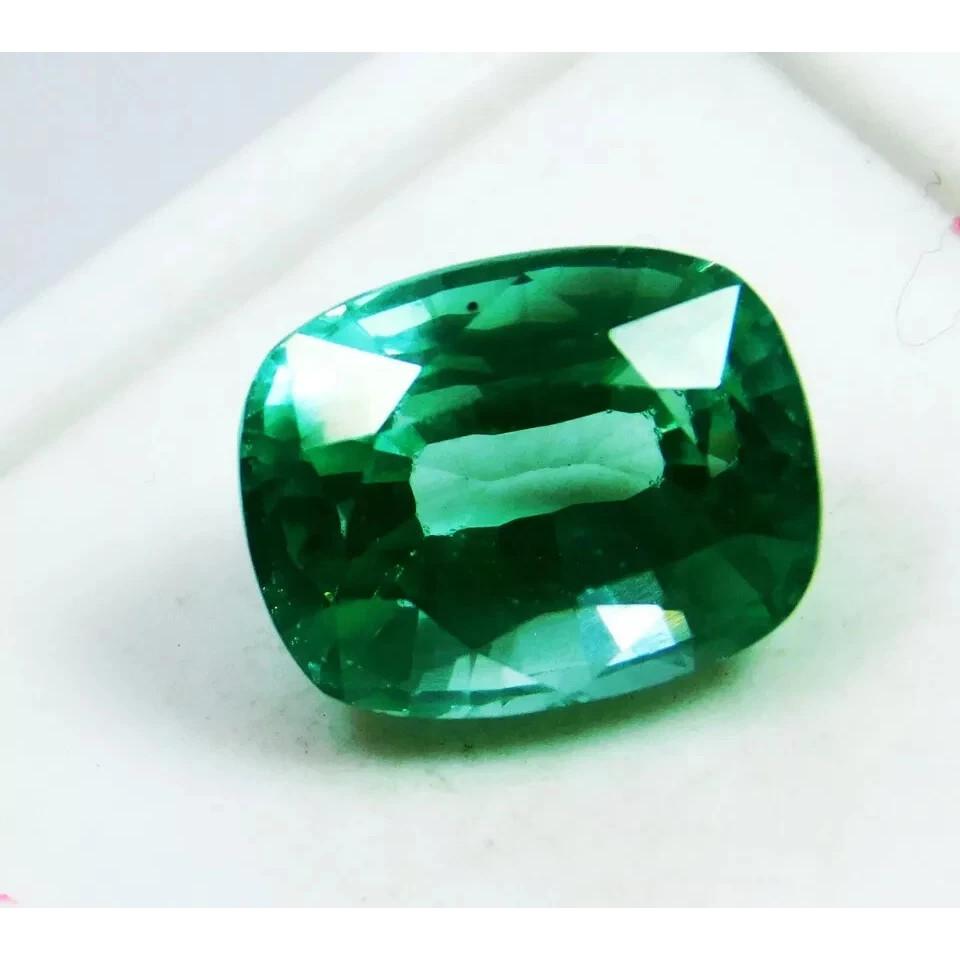 Colombian Emerald Natural 8 Ct Cushion Cut Stunning Certified Loose Gemstone