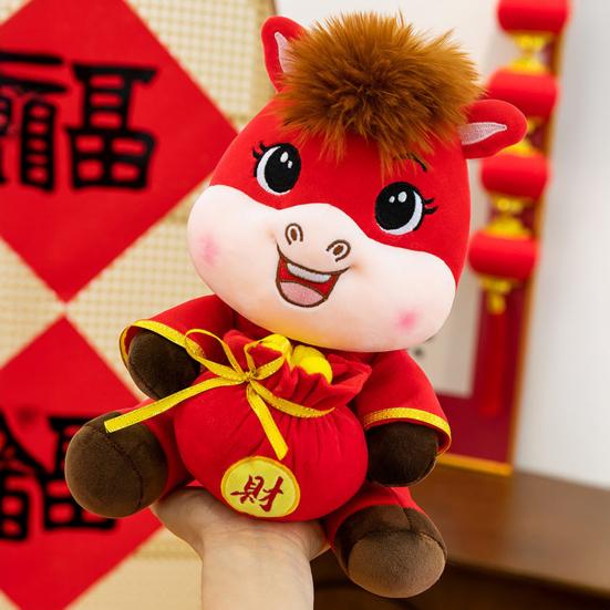 2026 год Лошади Мягкая игрушка Плюшевая игрушка Китайский Новый год Зодиак Лошадь Кукла Бог Богатства Мир Талисман Кукла