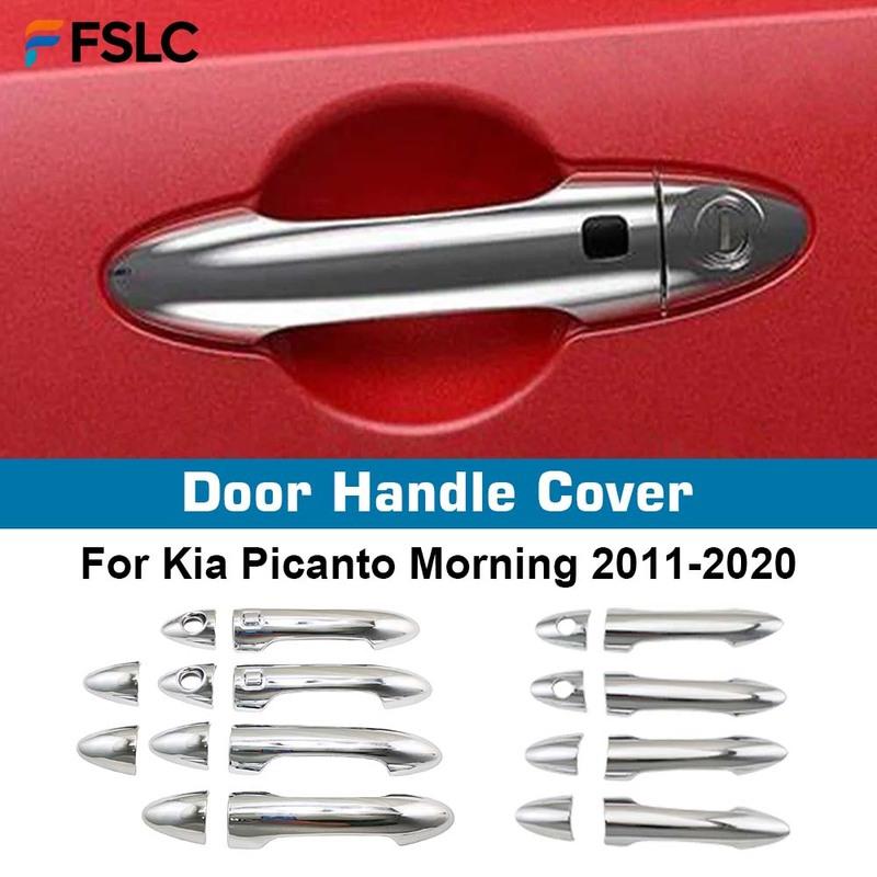 Door Handle Cover For Kia Picanto Morning 2011 2012 2014 2016 2017 2018 Chrome Car Accessories Plated Trim Paste Style
