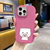 Phone Case: 2D flat design suitable for iPhone 18 17 16 15 14 13 Pro protective case, couple style, cat making heart gesture, Christmas and Halloween 