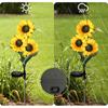 Солнечные фонари Подсолнухи Садовые Имитация цветов Уличные Водонепроницаемые Колышковые фонари Двор Цветочная клумба Дорожка Патио Веранда Декор