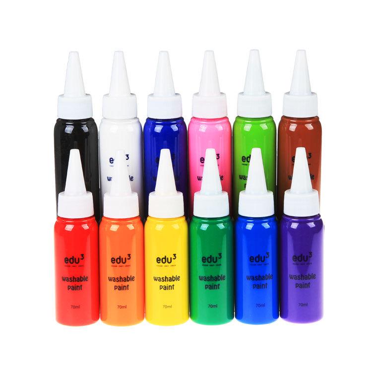 Edu3 Смываемый набор детских красок - 12 цветов