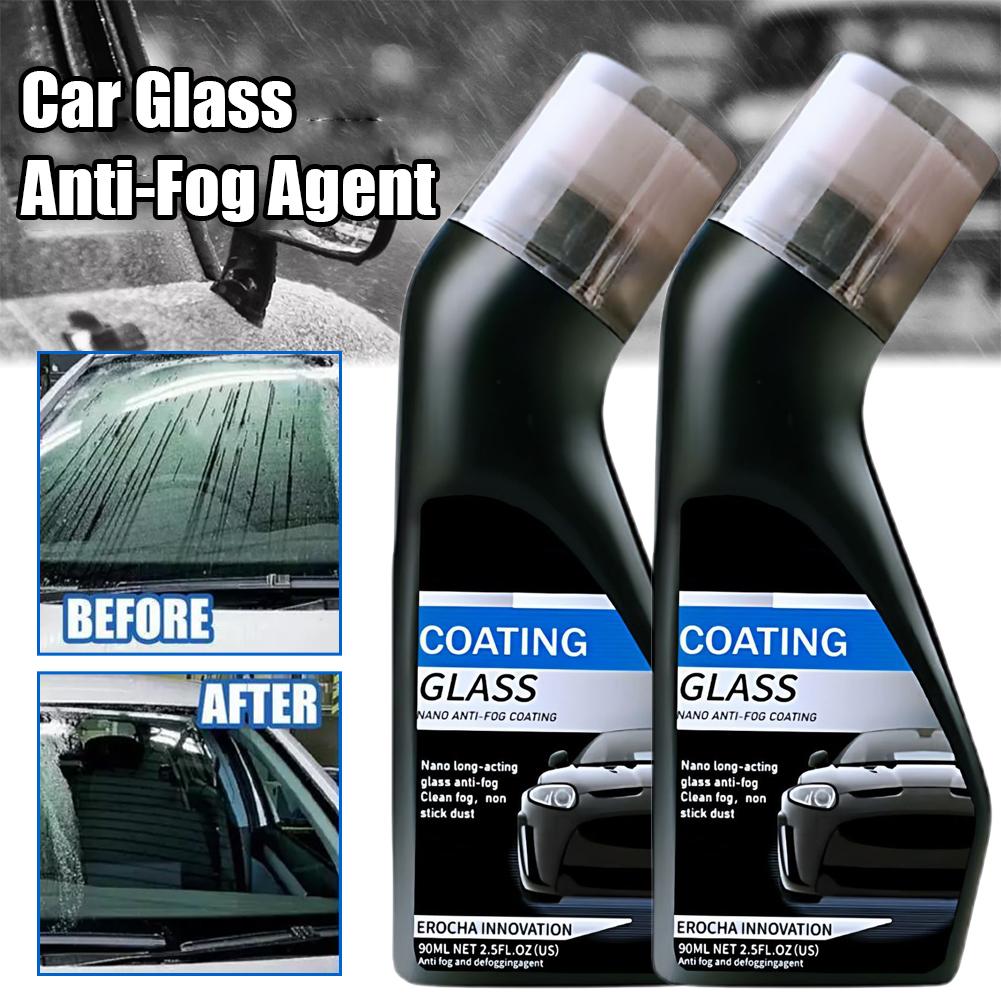 90ml Car Anti-fog Spray Windshield Rearview Mirror Glass Anti Fog Coating Agent Long-lasting Effect Car Care Defogging Products