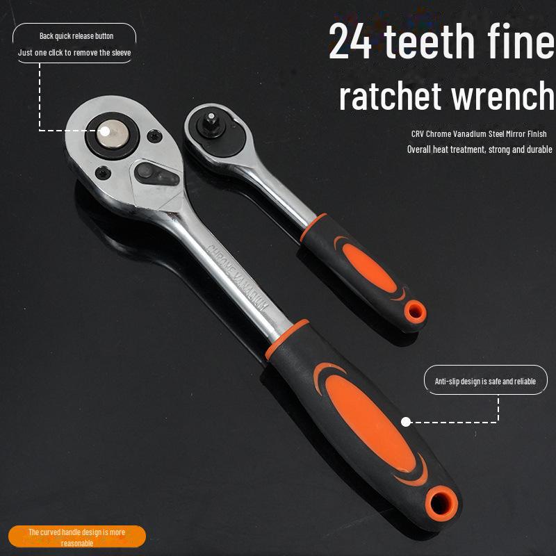 Набор из 94 инструментов для ремонта автомобиля из хром-ванадиевого сплава с быстрым храповым ключом, удлинителями и длинными/короткими головками