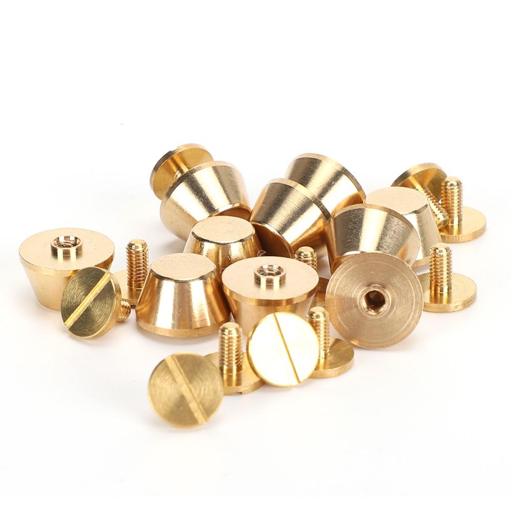 10Pcs Brass Material Flat Stud Rivet Flat Head Design Handbag Rivet Stud For Purse