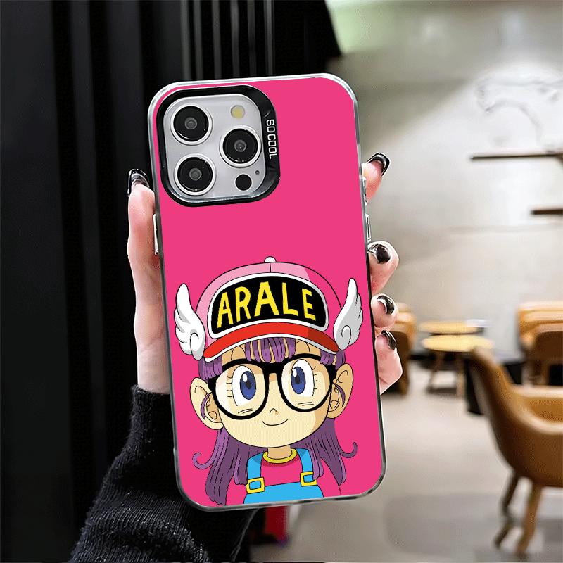 Arale S-Slump Anime Soft Phone Case for iPhone 15 16 17 Pro Max 17Air 16E 14 Plus 13 12 Mini Shockproof Cover Back Shell