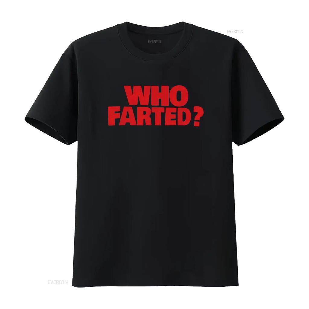 Футболка WHO FARTED винтажная стираная мягкая стильная дышащая эластичная мужская немного удобная повседневная уличная с принтом унисекс