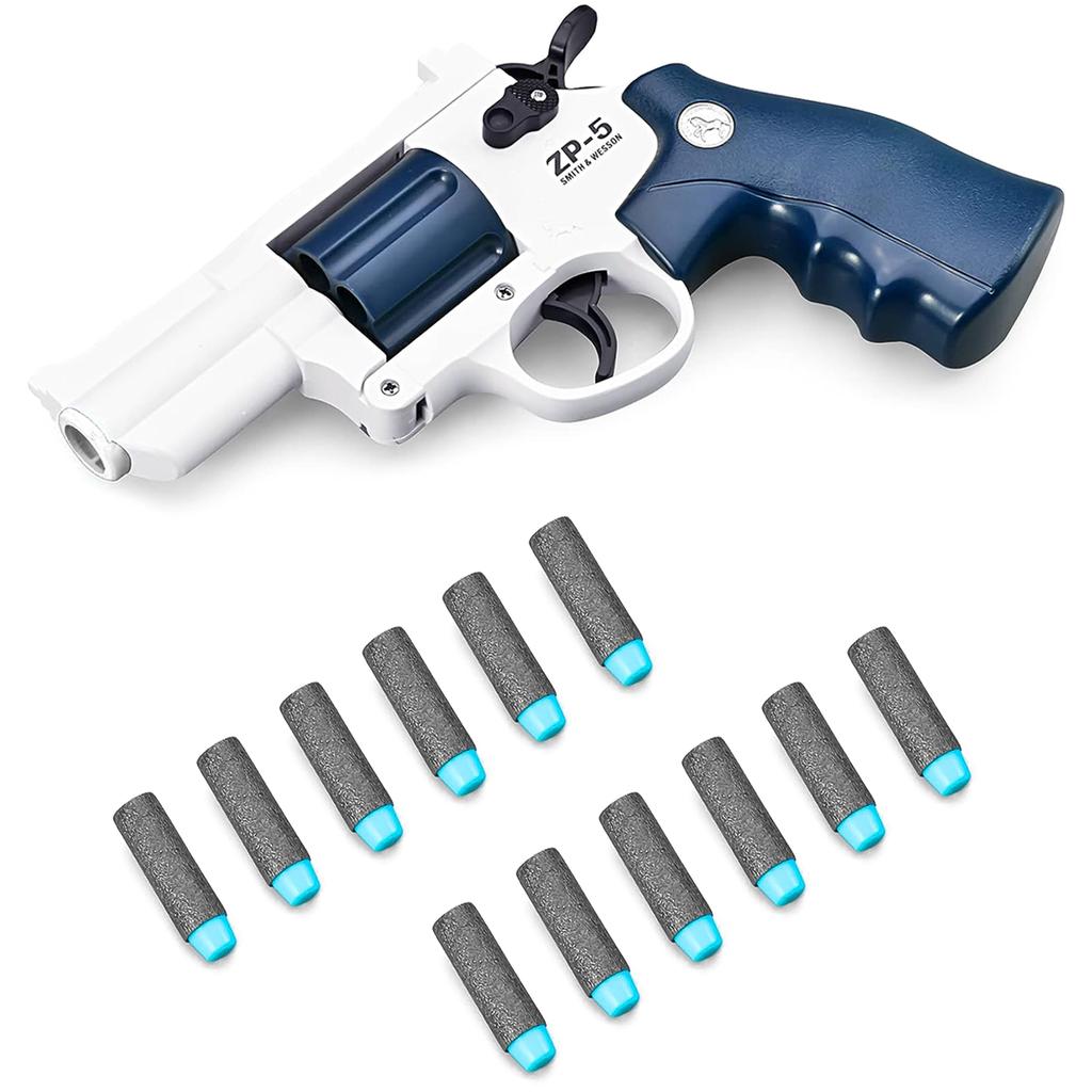 ZP5 Revolver Pistol Launcher Shooting Games Gifts For Kids Boys Safe Toy Gun
