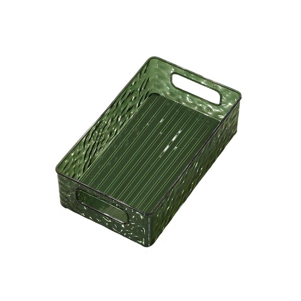 Настольная корзина для хранения большой вместимости, прозрачный контейнер для канцелярских принадлежностей и ювелирных изделий с текстурой «ледник», штабелируемый ящик для хранения косметики