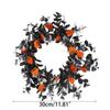 12-дюймовый Хэллоуинский Декоративный Венок с Тыквой и Сухими Ветками, Венок на Входную Дверь, Уличный Декор для Окна