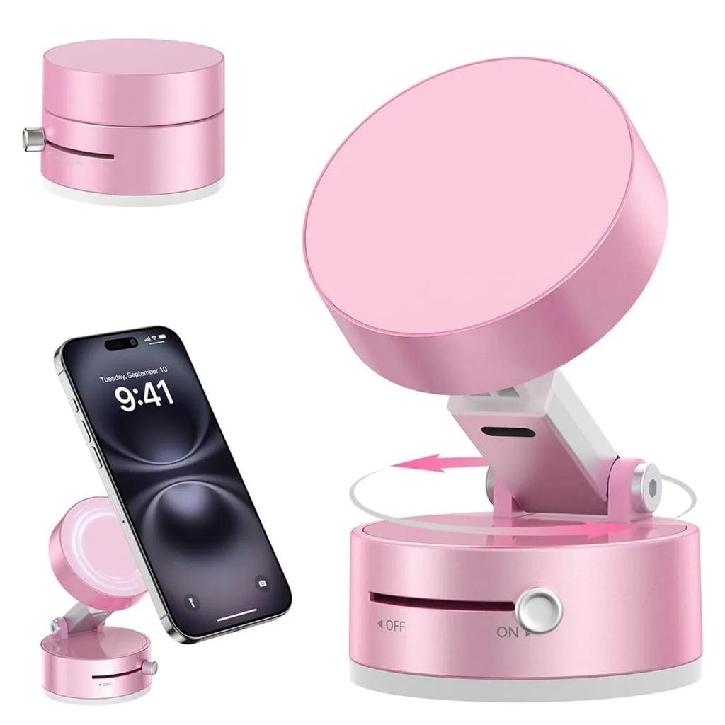 Складной Автомобильный Вакуумный Присоска Магнитный Держатель для Телефона Автомобильная Подставка-Крепление для Magsafe iPhone 16 15 14 13 12 Вращение на 360° Присоска