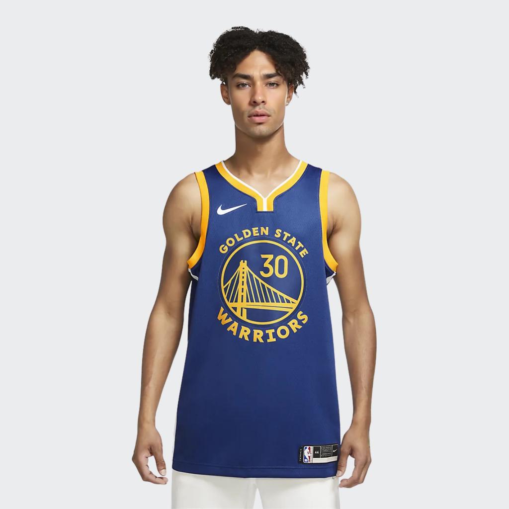 Nike Баскетбольная майка NBA из полиэстера Quick-Dry, мужская, AU Player Edition 2019-2020, Golden-State-Blue AV4923-495
