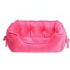 Candy Colors Bow Princess Dog Bed Soft Fleece Cat Bed Winter Warm Small Puppy Bed For Chihuahua