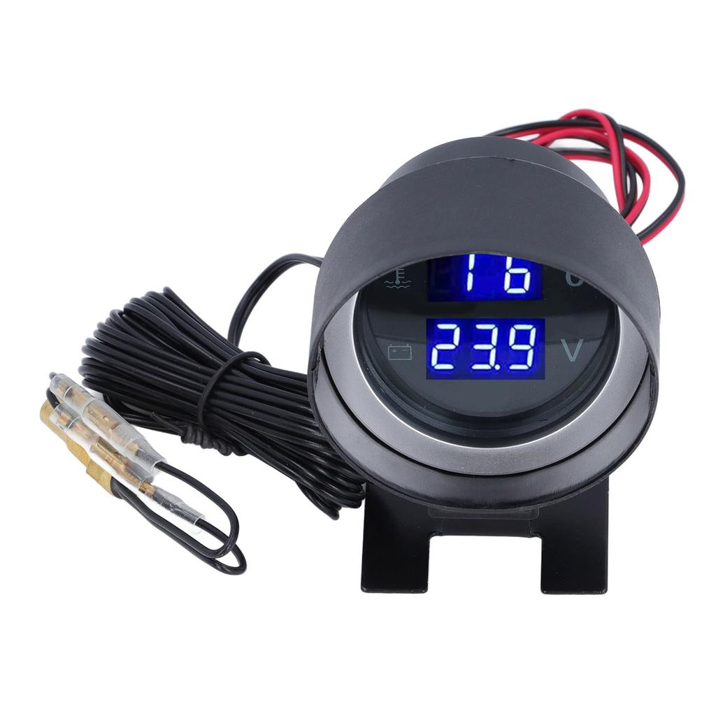 2 в 1 цифровой вольтметр для измерения температуры воды, высокая точность, универсальный, подходит для автомобилей, грузовиков, автофургонов от 12 В до 36 В