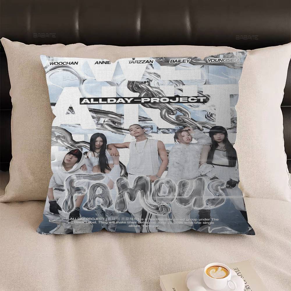 Kpop ALLDAY PROJECT Подушка Аниме Подушка Диван Кровать Подушка для изголовья Чехол для подушки 45x45 см Мода